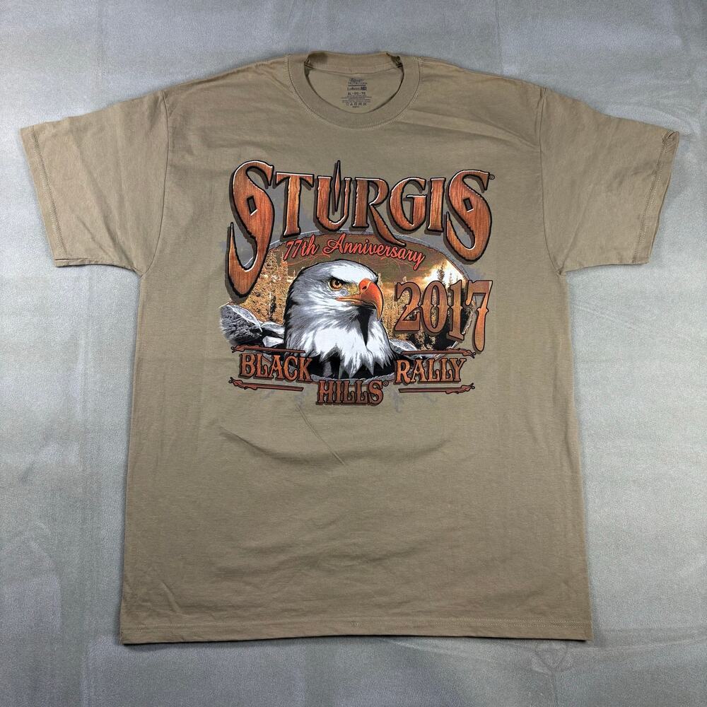 Sturgis 2017 Black Hills Rally T Shirt Mens XL Eagle Graphic Biker Motorcycle